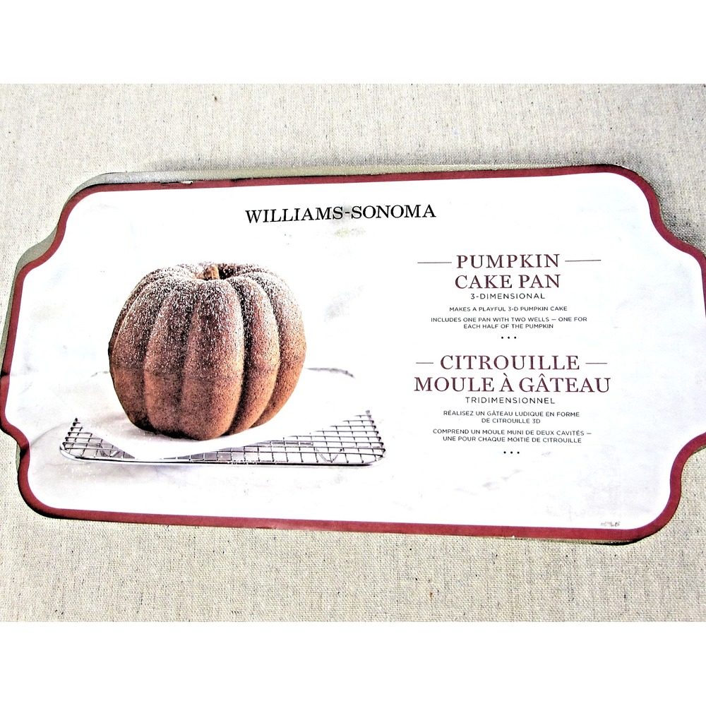 The Great Pumpkin Cake Pan 3D Williams Sonoma Nordic Ware Halloween Thanksgiving